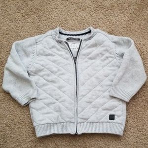 Zara Knit Boys 12 to 18 months bomber quilt jacket